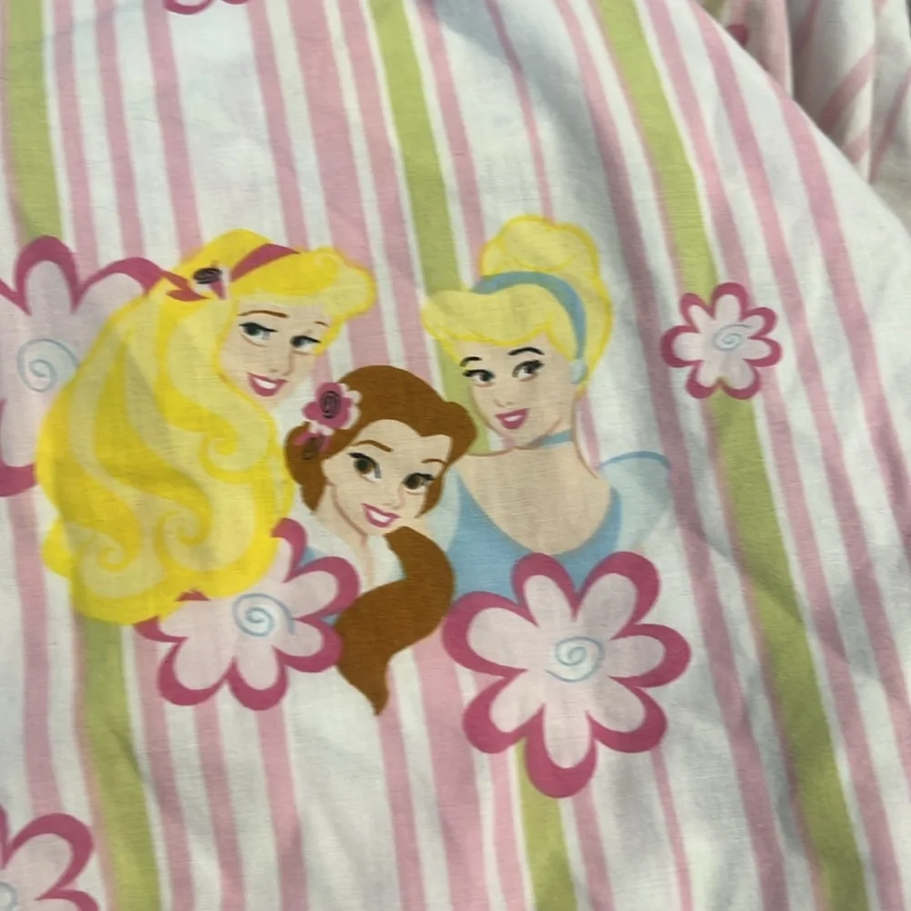 Vintage Standard three Princess Characters Kids' Sheet Set Disney rare